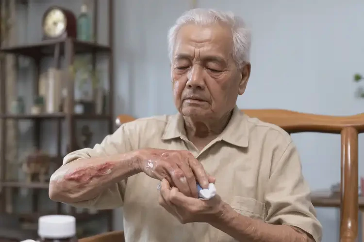 高齡老人手臂上起濕疹可以徹底自愈嗎(圖2)