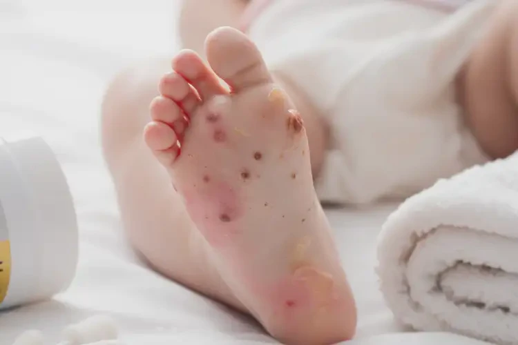 寶寶腳上容易長濕疹不管它會自己自愈嗎(圖2)