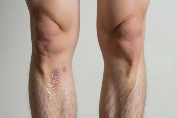 男性小腿上偶爾起濕疹不管它會(huì)自己痊愈嗎(圖1)