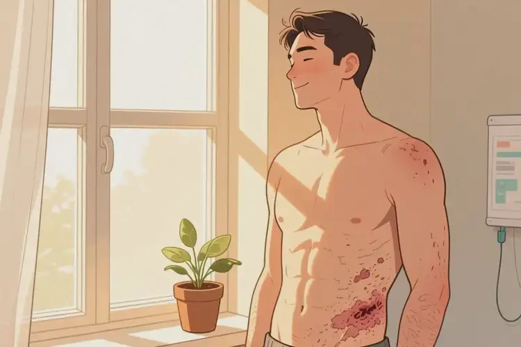 男性肚子上經(jīng)常長濕疹能徹底自愈嗎(圖2)