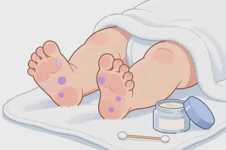 嬰幼兒腳上經(jīng)常長濕疹可不可以根治(圖1)