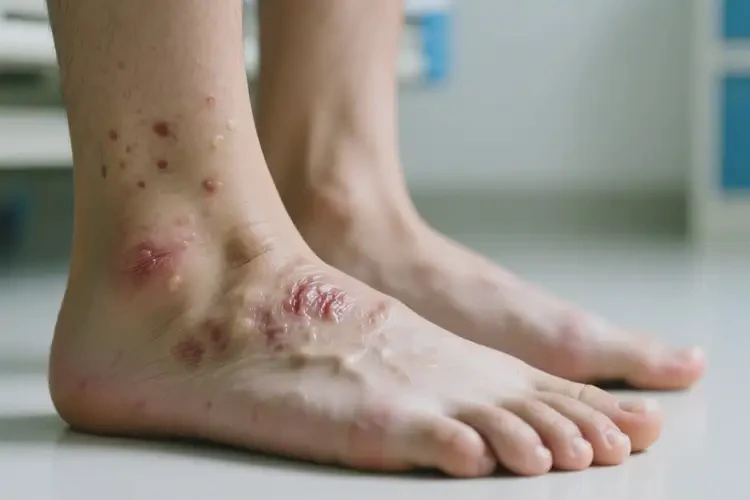 青年人腳上偶爾起濕疹能不能徹底自愈(圖1)