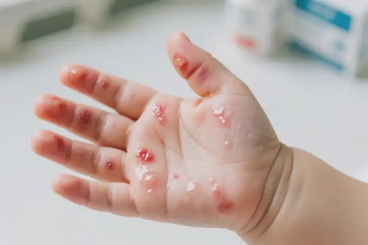 寶寶手上出現(xiàn)濕疹可不可以徹底自愈(圖1)