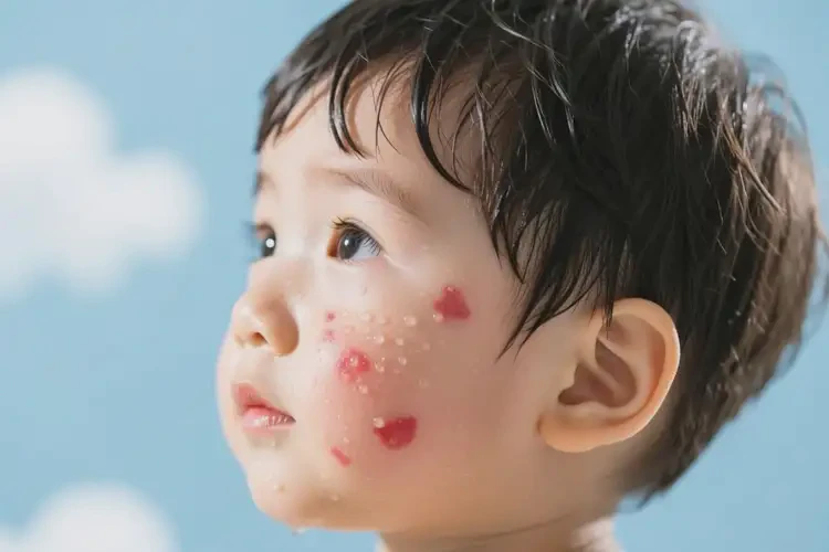 少兒臉上出現(xiàn)濕疹不管它會自己痊愈嗎(圖2)