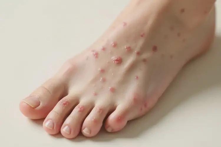 女人腳上偶爾長(zhǎng)濕疹不管它會(huì)自己自愈嗎(圖4)
