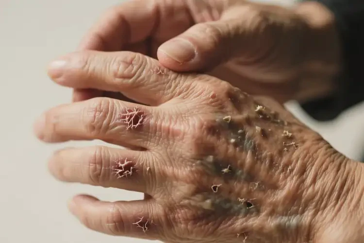 老年人手上起濕疹不管它會(huì)自己好嗎(圖2)