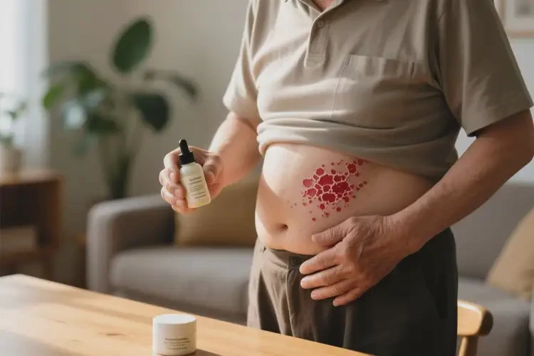 高齡老人肚子偶爾起濕疹能不能根治(圖1)