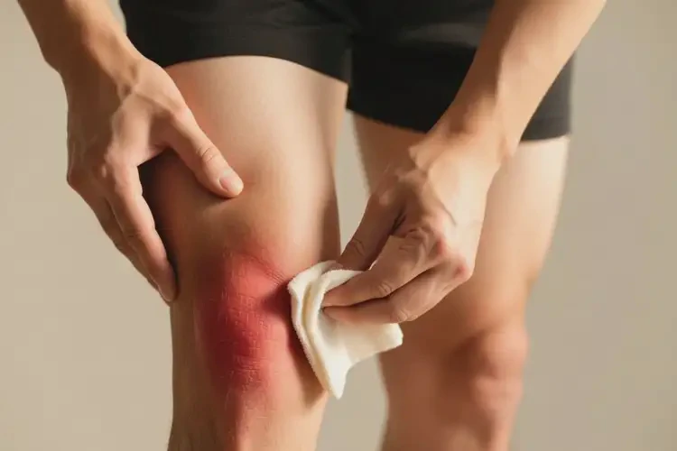 男生大腿上長濕疹不管它會自己好嗎(圖1)