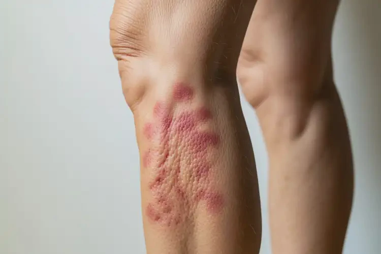 老年人小腿上經(jīng)常起濕疹不管它會(huì)自己好嗎(圖1)