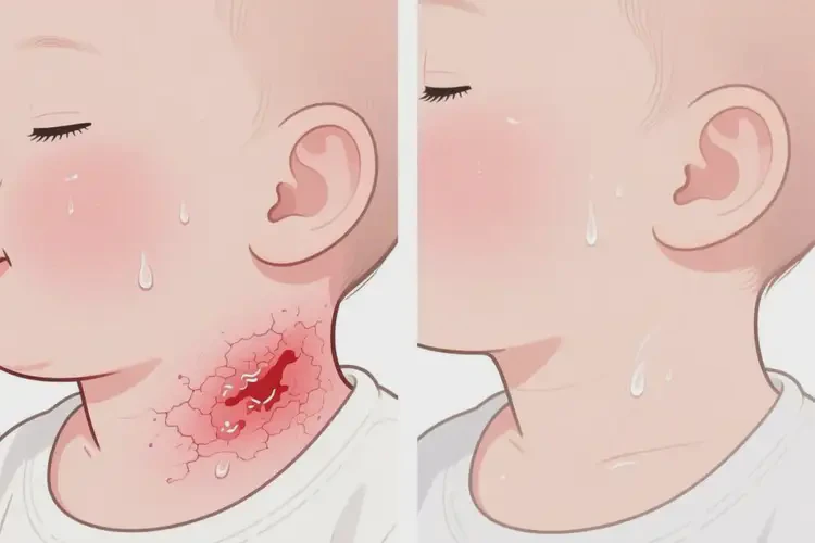 嬰兒脖子容易長濕疹可以徹底自愈嗎(圖4)