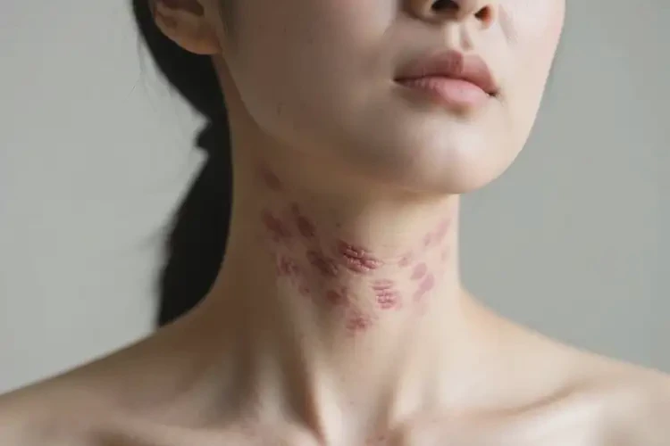 女人脖子上長濕疹能不能根治(圖3)