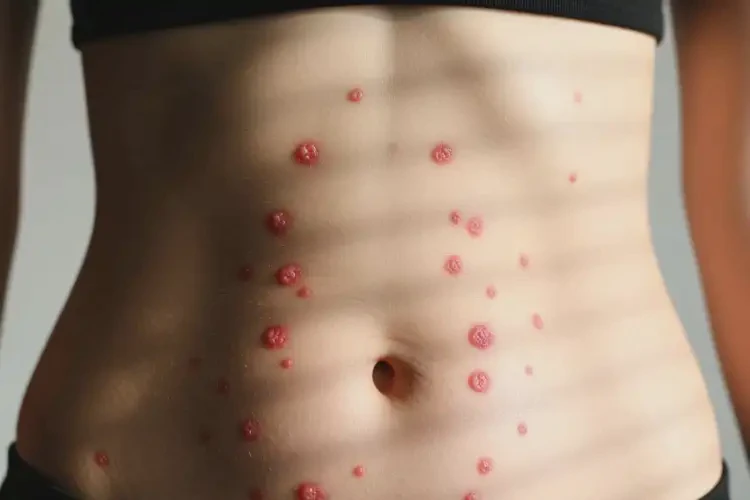 女人肚子上出現(xiàn)濕疹不管它會(huì)自己痊愈嗎(圖1)