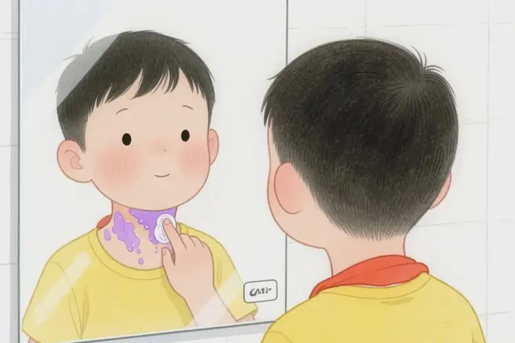 小學生脖子長濕疹不管它會自己自愈嗎(圖1)