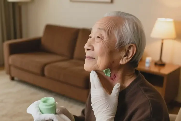 老人面部出現(xiàn)濕疹能夠徹底治愈嗎(圖1)