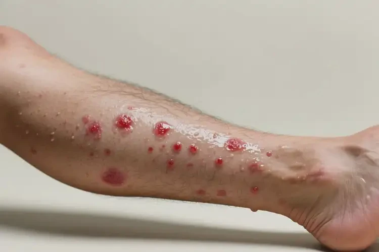 男人小腿上出現(xiàn)濕疹不管它會自己痊愈嗎(圖4)