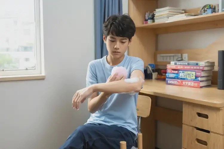 大学生大腿起湿疹不管它会自己痊愈吗(图2)