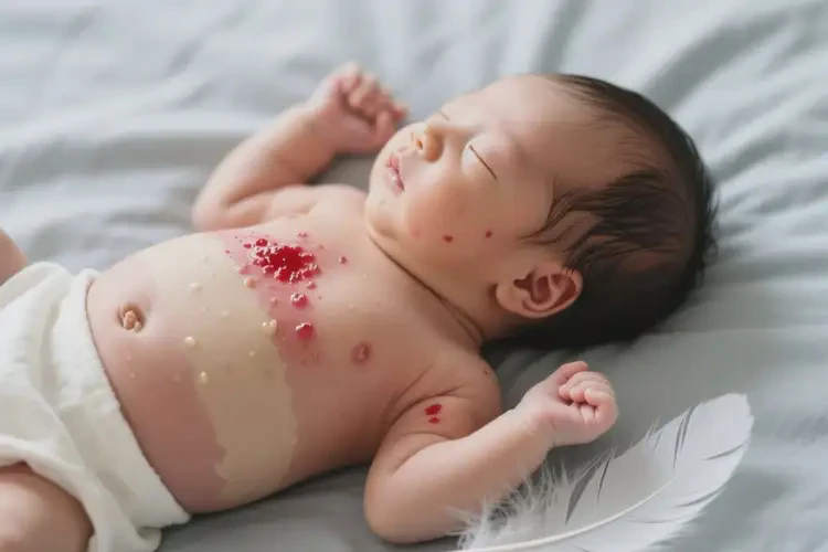 新生兒肚子容易起濕疹可以徹底自愈嗎(圖1)