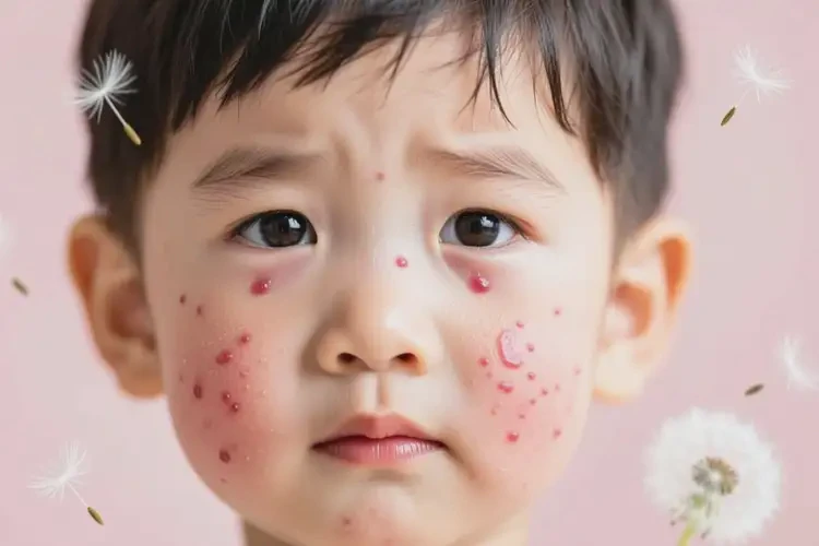 少兒臉上出現(xiàn)濕疹不管它會自己痊愈嗎(圖4)