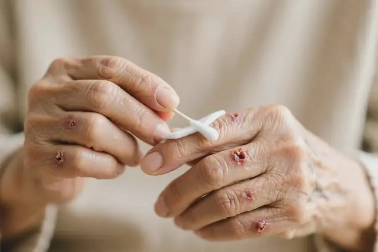 高齡老人身上經(jīng)常起濕疹能徹底自愈嗎(圖1)