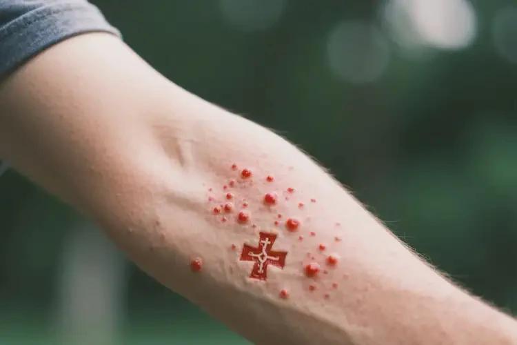 男人手臂長濕疹不管它會自己痊愈嗎(圖1)