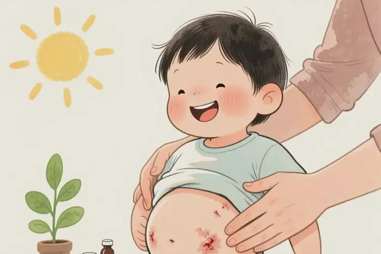 小孩肚子經(jīng)常起濕疹可不可以根治(圖1)