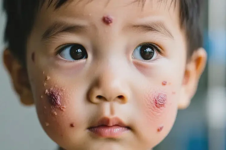 小孩臉上出現(xiàn)濕疹不管它會自己痊愈嗎(圖2)