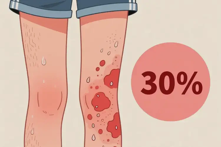 青少年大腿長(zhǎng)濕疹不管它會(huì)自己好嗎(圖1)