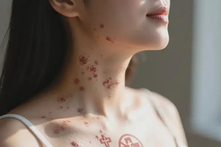 產(chǎn)婦脖子上經(jīng)常長濕疹不管它會自己好嗎(圖2)