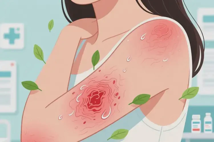 女人手臂上有湿疹可不可以彻底自愈(图2)