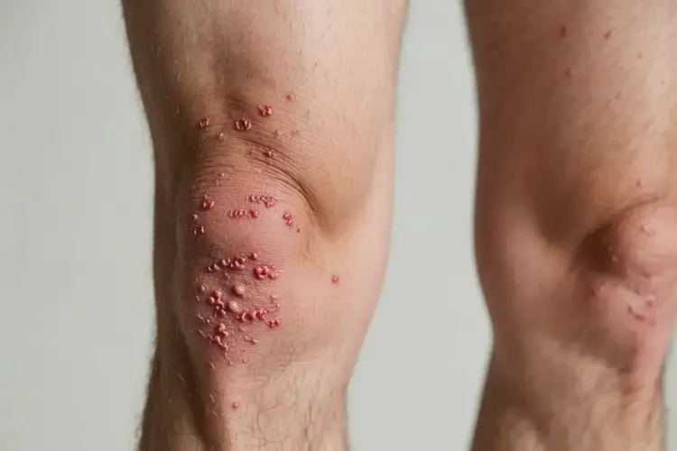 男人大腿上起濕疹能不能根治(圖1)