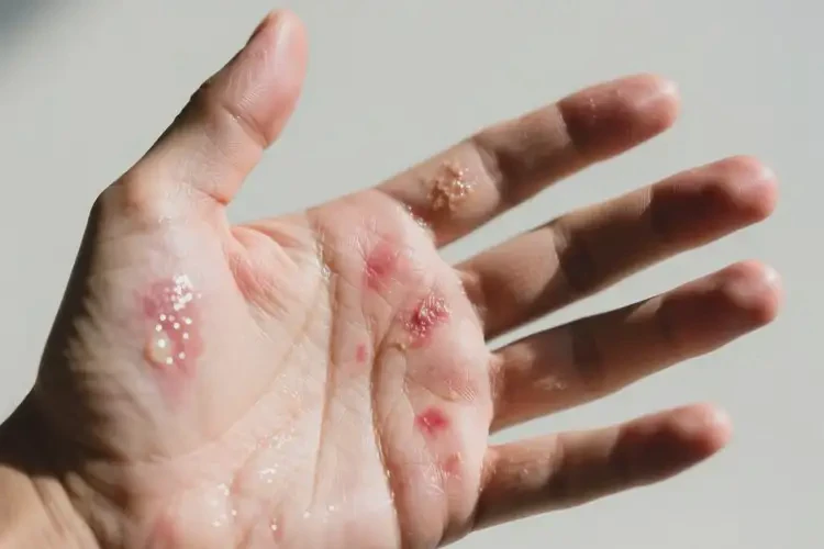 男人手上偶爾起濕疹不管它會自己好嗎(圖1)