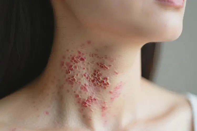 女人脖子上經(jīng)常起濕疹可以徹底自愈嗎(圖1)
