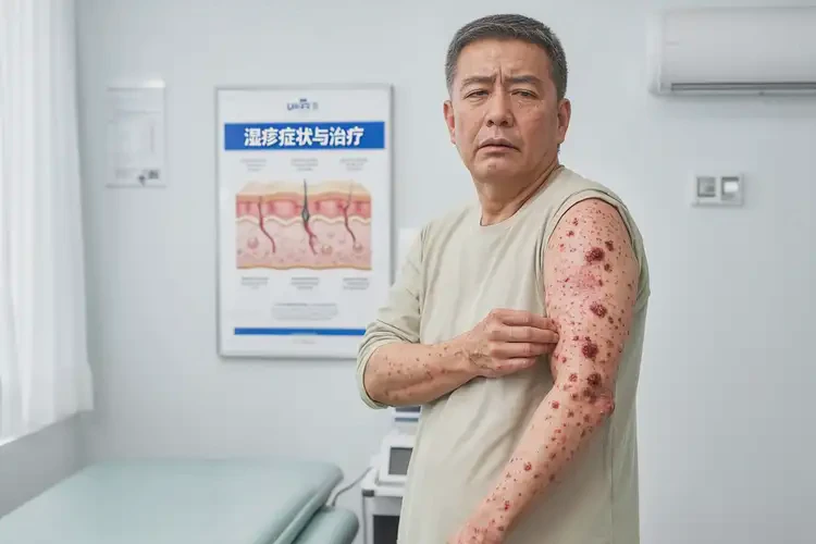 男人全身起湿疹不管它会自己自愈吗(图2)
