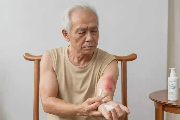 老人手臂上起濕疹能夠徹底治愈嗎(圖2)