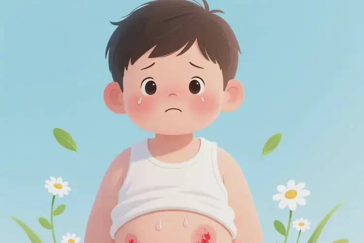 儿童肚子上偶尔起湿疹不管它会自己好吗(图4)