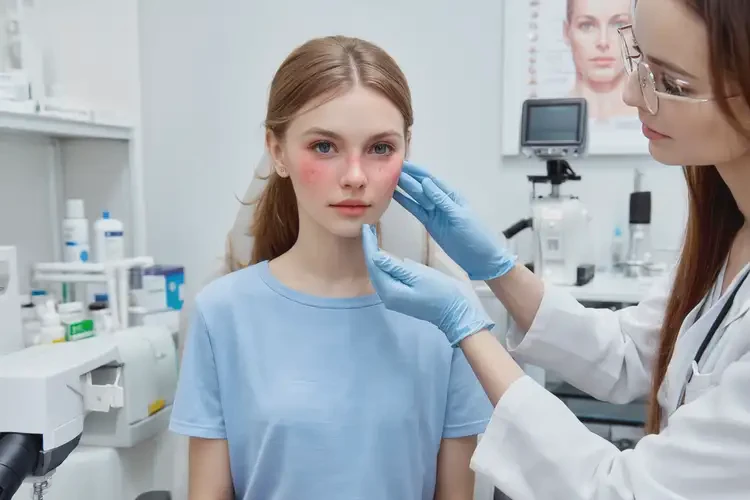 女性臉上偶爾長(zhǎng)濕疹能靠自己自愈嗎(圖1)