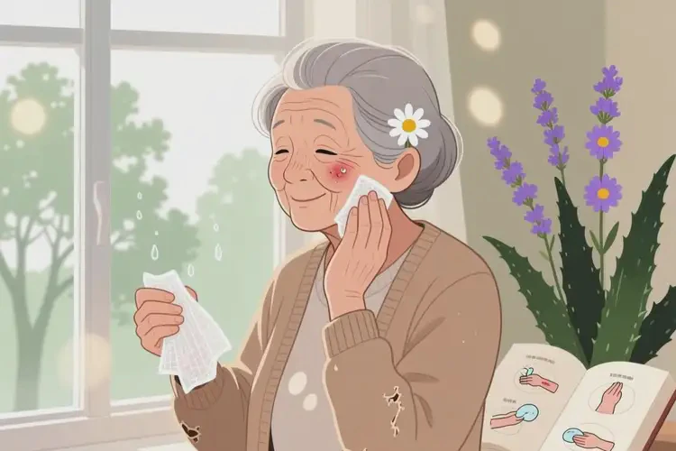 高齡老人面部有濕疹不管它會自己痊愈嗎(圖1)