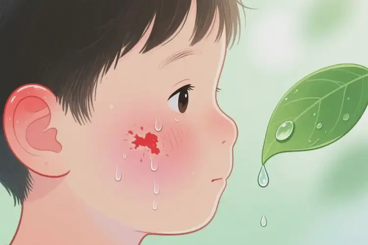 孩子面部偶爾起濕疹不管它會(huì)自己痊愈嗎(圖1)