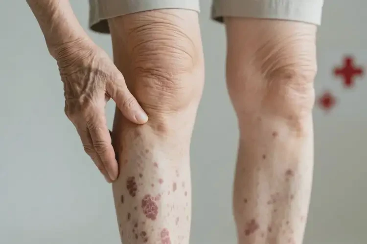 老人小腿起濕疹可不可以根治(圖1)