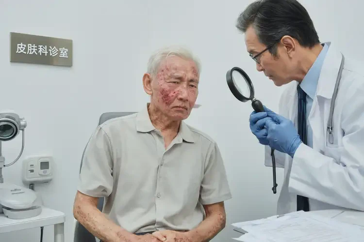 老人面部起濕疹能夠徹底治愈嗎(圖3)