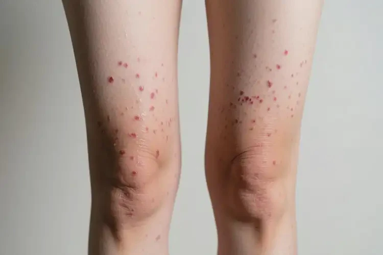 女人大腿上偶爾起濕疹能不能根治(圖1)