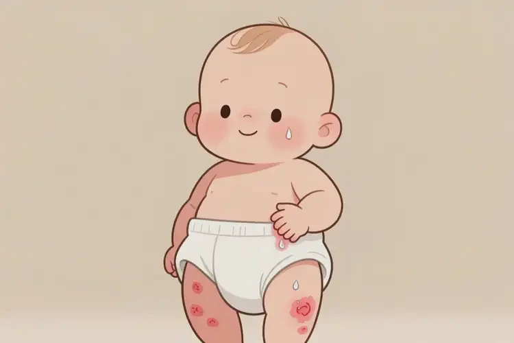 新生儿大腿容易长湿疹不管它会自己痊愈吗(图2)