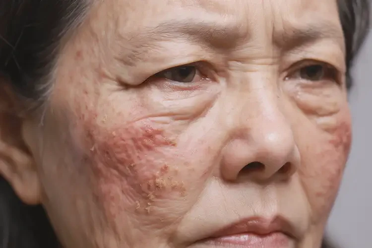 女生面部長濕疹不管它會自己好嗎(圖2)