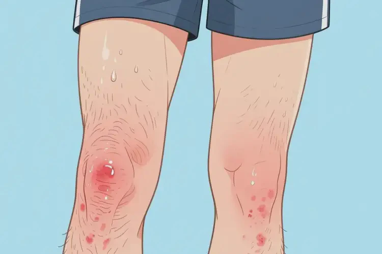 男生大腿上容易起濕疹不管它會自己自愈嗎(圖2)