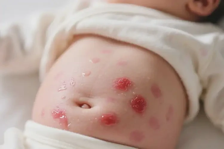 嬰幼兒肚子上起濕疹能徹底自愈嗎(圖2)
