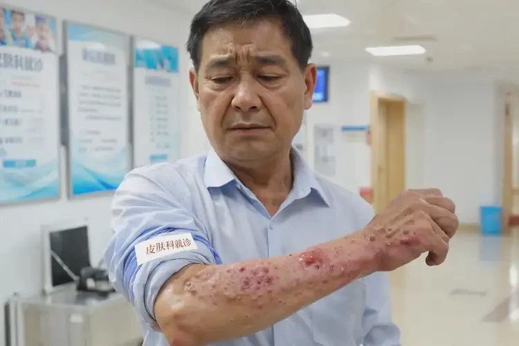 男人手臂上有濕疹不管它會自己痊愈嗎(圖4)