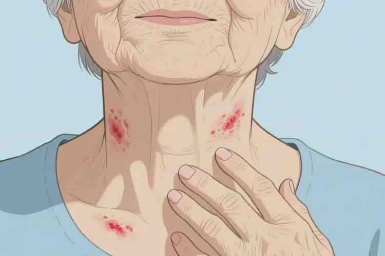 老人脖子出濕疹可不可以根治(圖2)