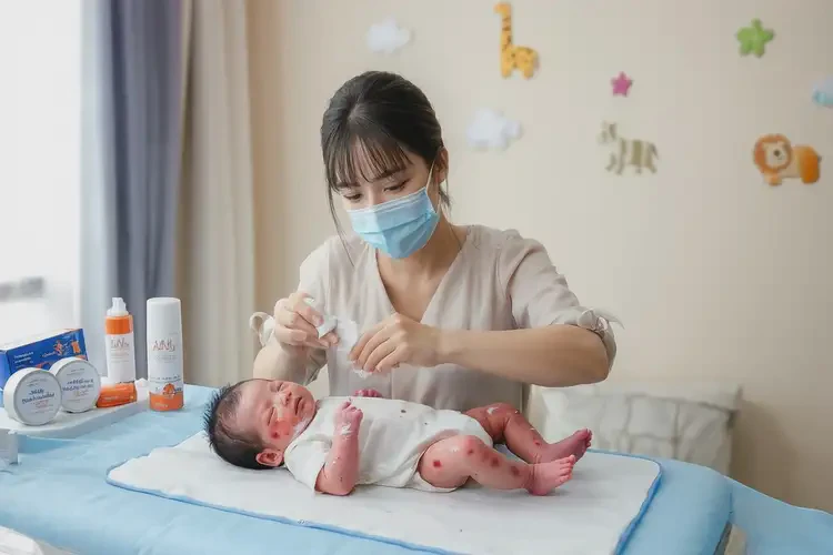 新生兒身上長濕疹可以徹底自愈嗎(圖3)