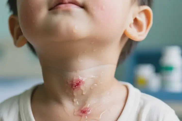 小孩脖子上經(jīng)常長濕疹可不可以根治(圖1)