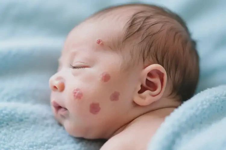 新生兒臉上出濕疹不管它會自己好嗎(圖2)